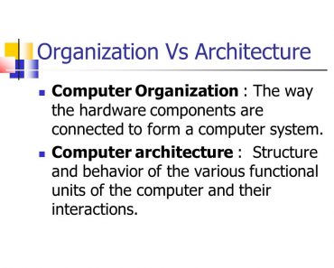 computer architecture and computer organization