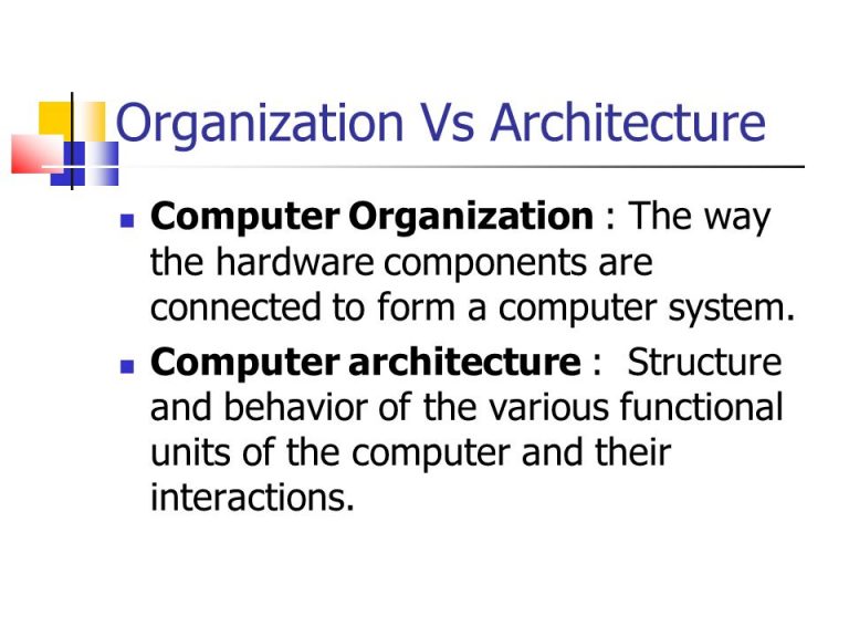 computer architecture and computer organization