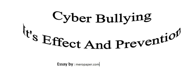 Cyber Bullying, It's Effect And Prevention