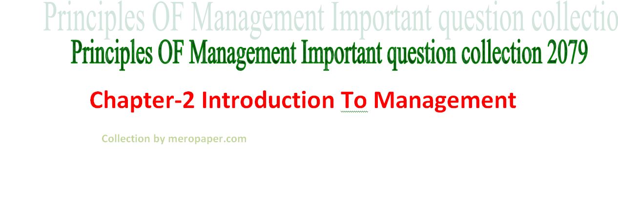 TU BBS principles of management important question